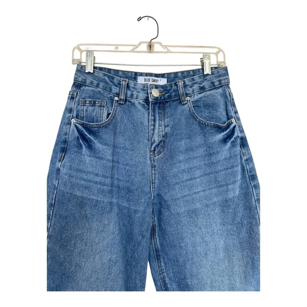 Blue Savvy High Rise Blue Barrel Jeans Size 3 Waist 26